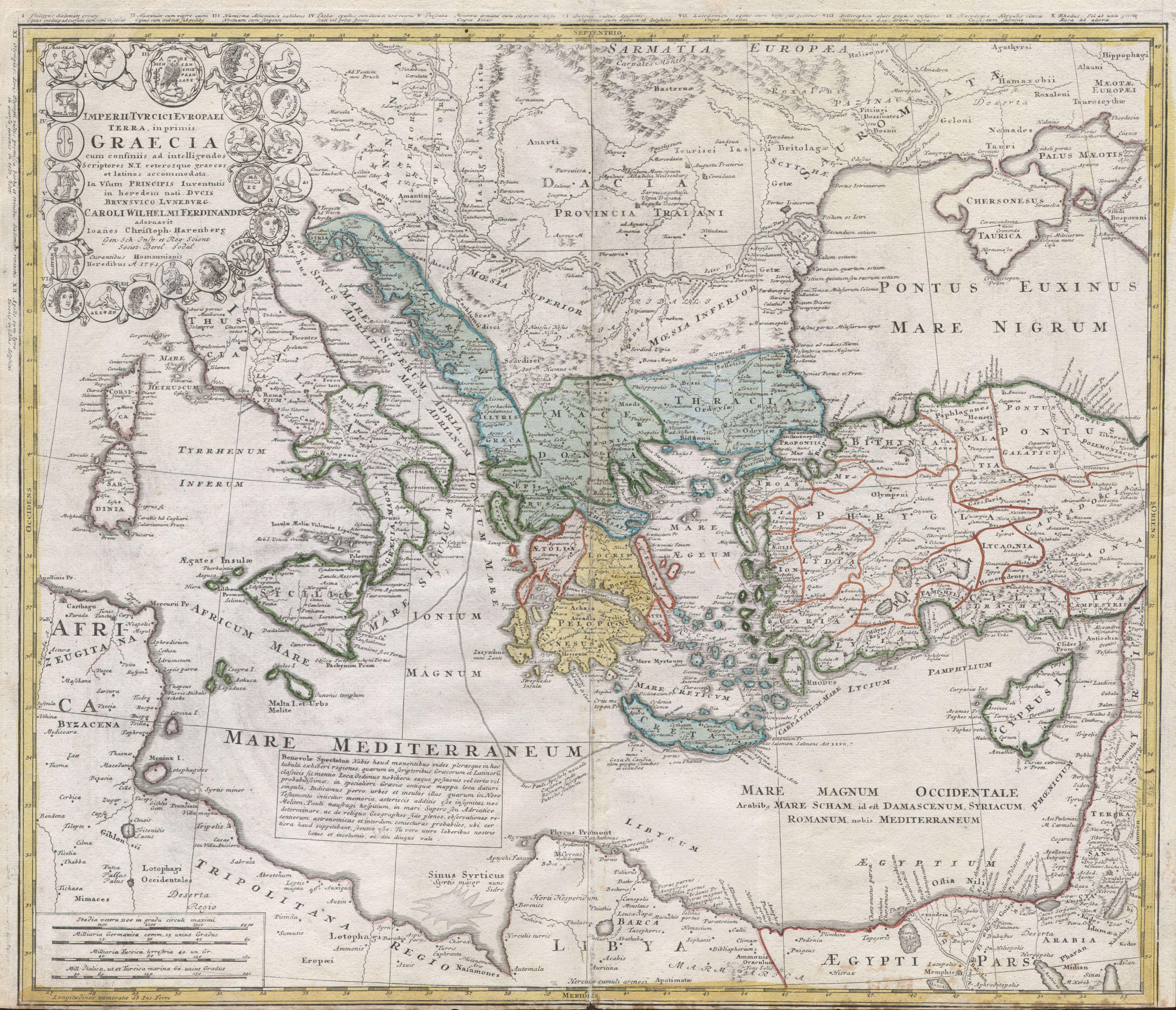 1741 Homann Heirs Map Of Ancient Greece ^ The Eastern Mediterranean   Geographicus   Graecia Homannheirs 1741 